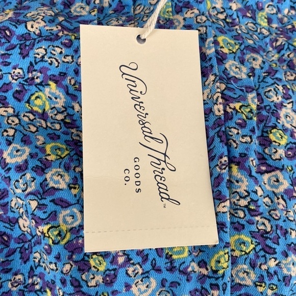 Women’s Spaghetti Cross Strap Floral Tiered Dress Universal Thread Navy Size XS - Picture 6 of 7